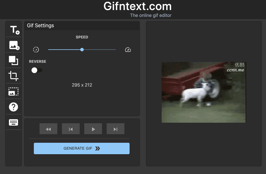 Add Text to a GIF – Online GIF Tools